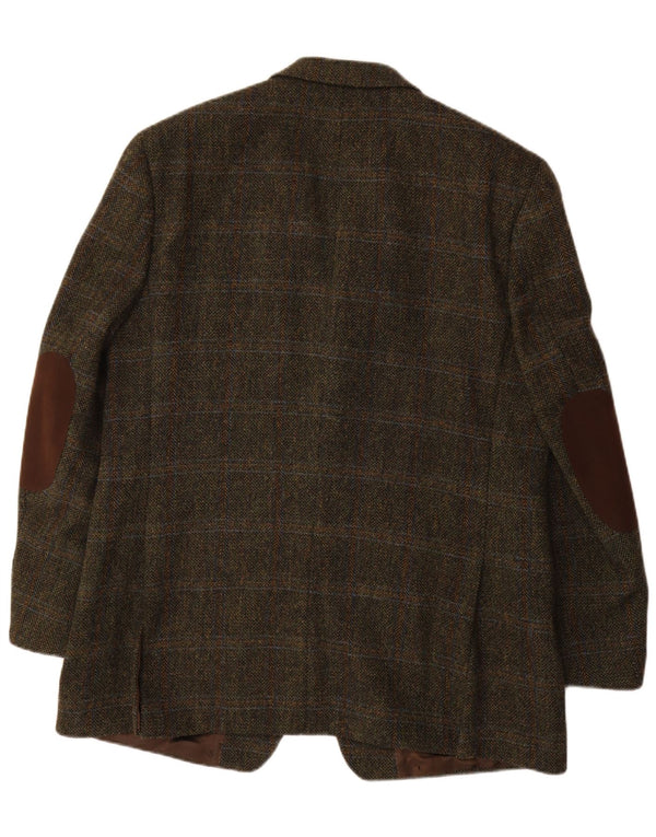 Mario Barutti Herre Harris Tweed Blazer Jacket IT 54 2XL Khaki Check