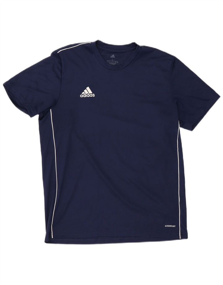 Adidas Herre Aeroready T-Shirt Top Stor Marineblå Polyester