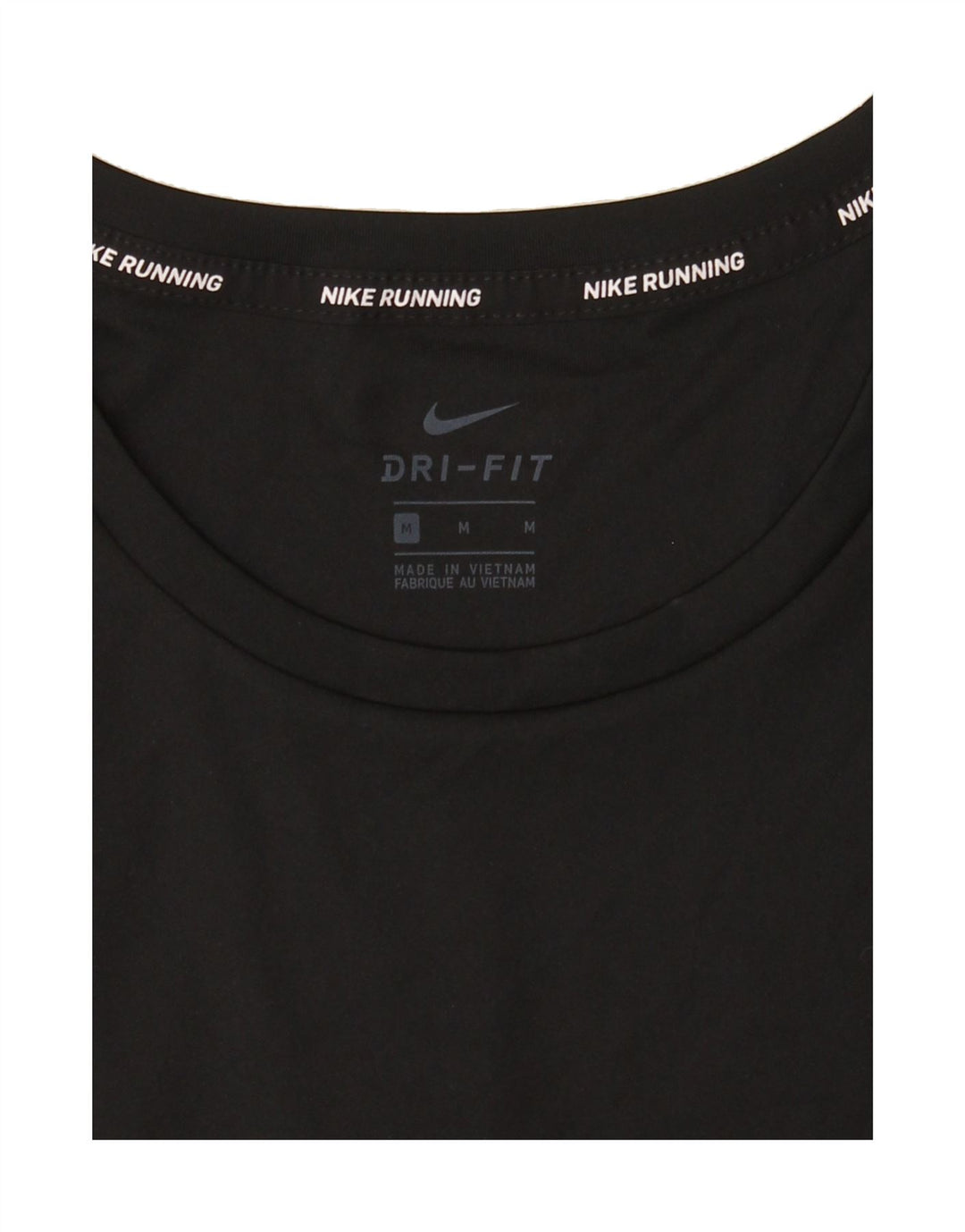 NIKE Womens Dri Fit T-Shirt Top UK 14 Medium Black Vintage Nike and Second-Hand Nike from Messina Hembry 