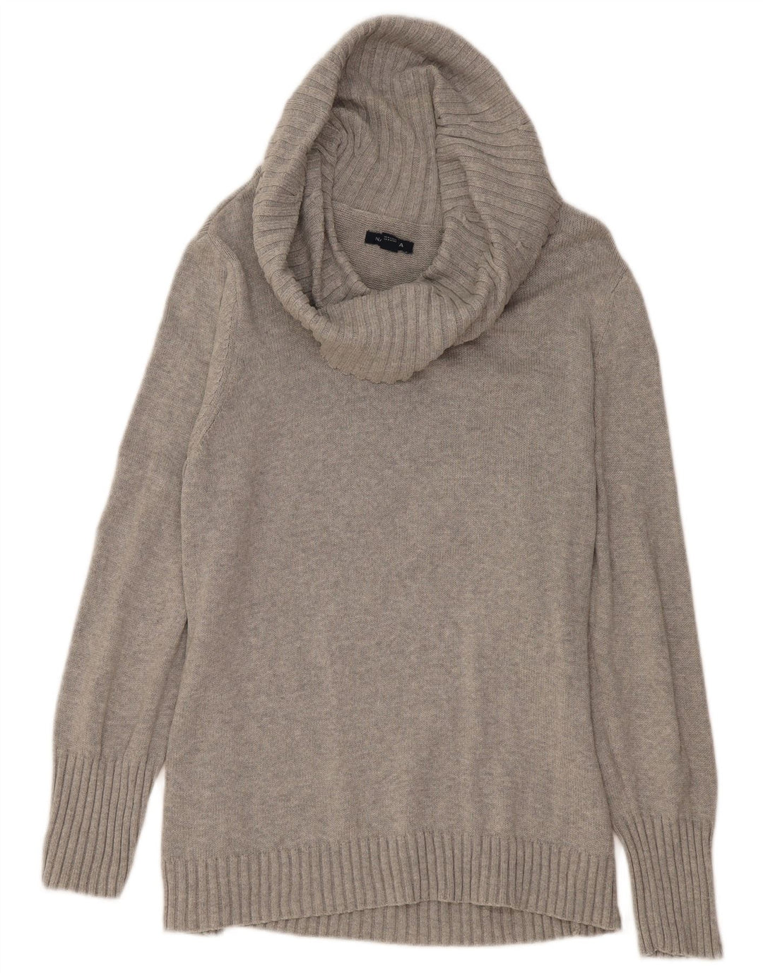 NAUTICA Dame Rullehals Sweater UK 20 2XL Grå Bomuld