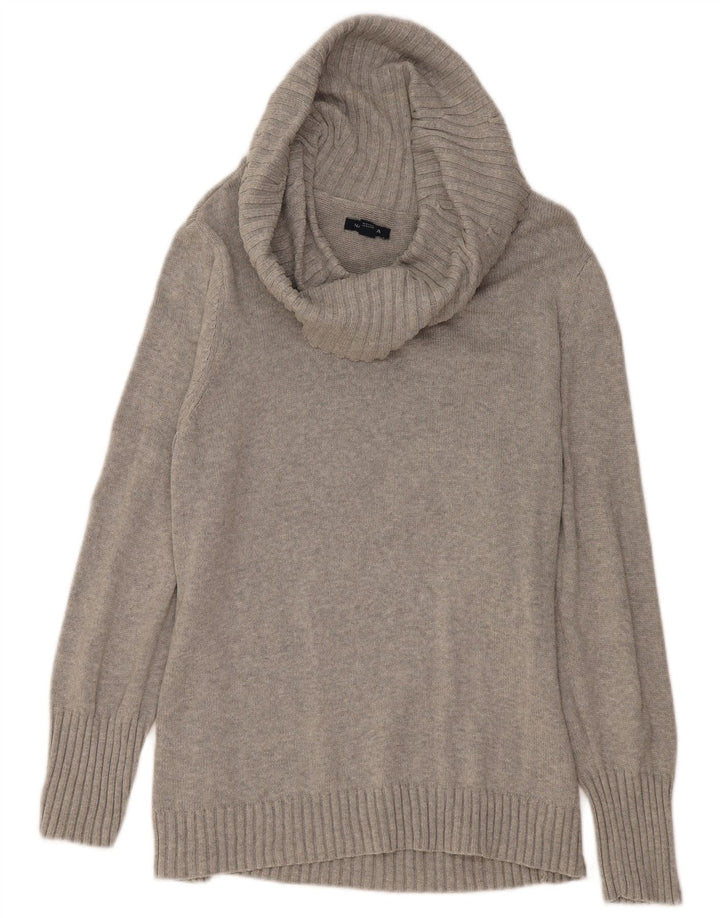 NAUTICA Dame Rullehals Sweater UK 20 2XL Grå Bomuld