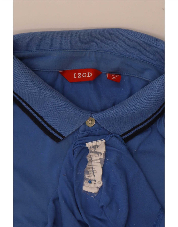 Izod Polo Shirt til mænd XL Blå Bomuld