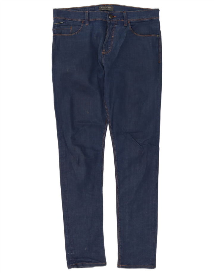 Zara Herre Slim Jeans EU 42 Large W32 L31 Navy Blue