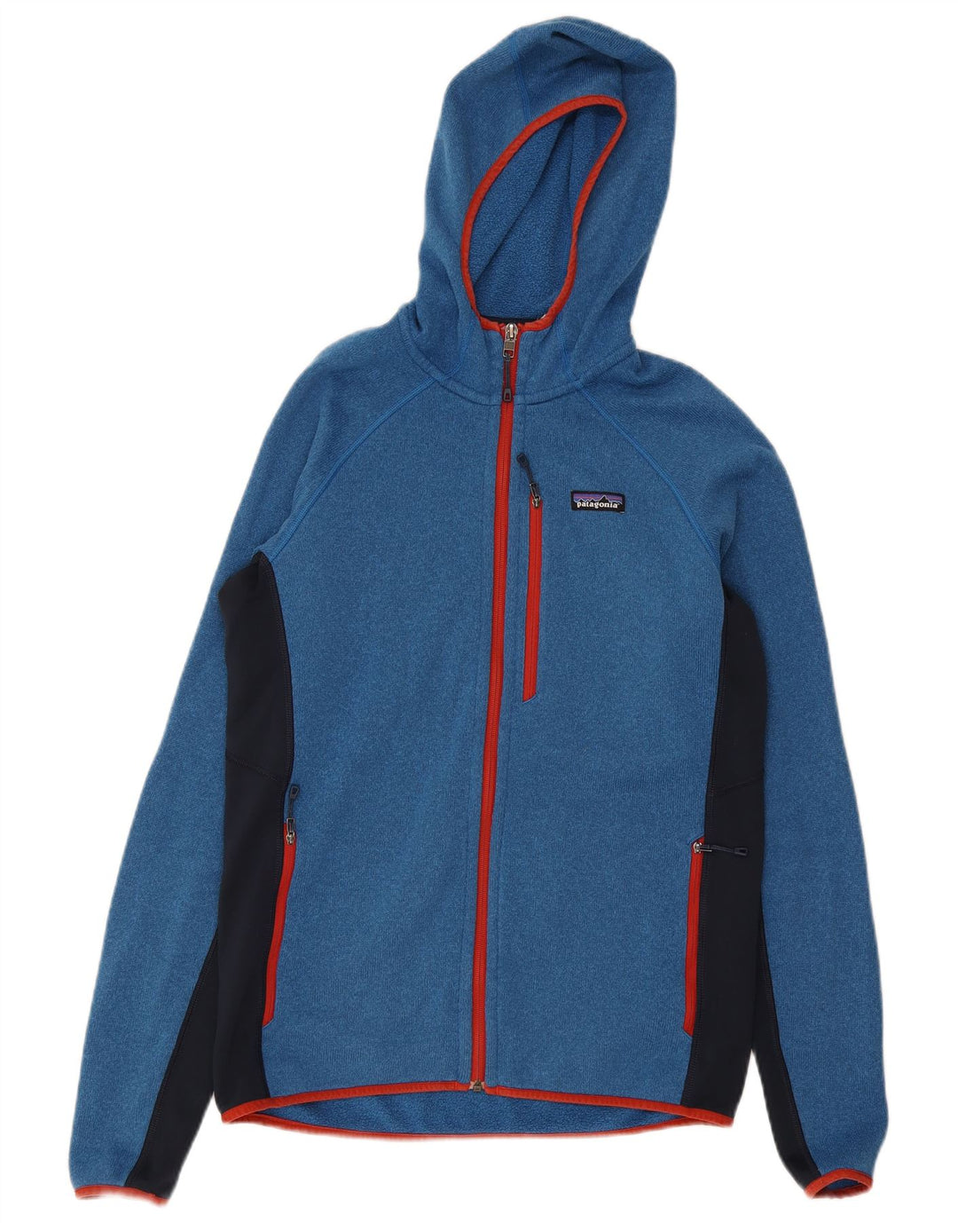 Patagonia Hættetrøje med lynlås til mænd Medium Blue Colourblock Polyester