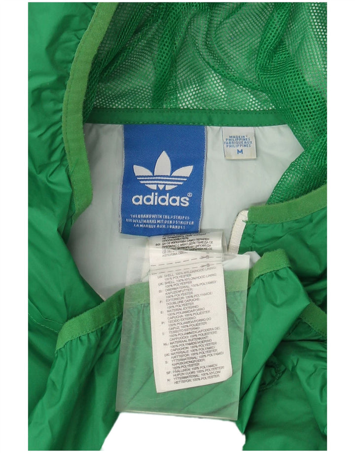 Adidas Regnjakke med hætte til mænd UK 38 Medium Green Nylon