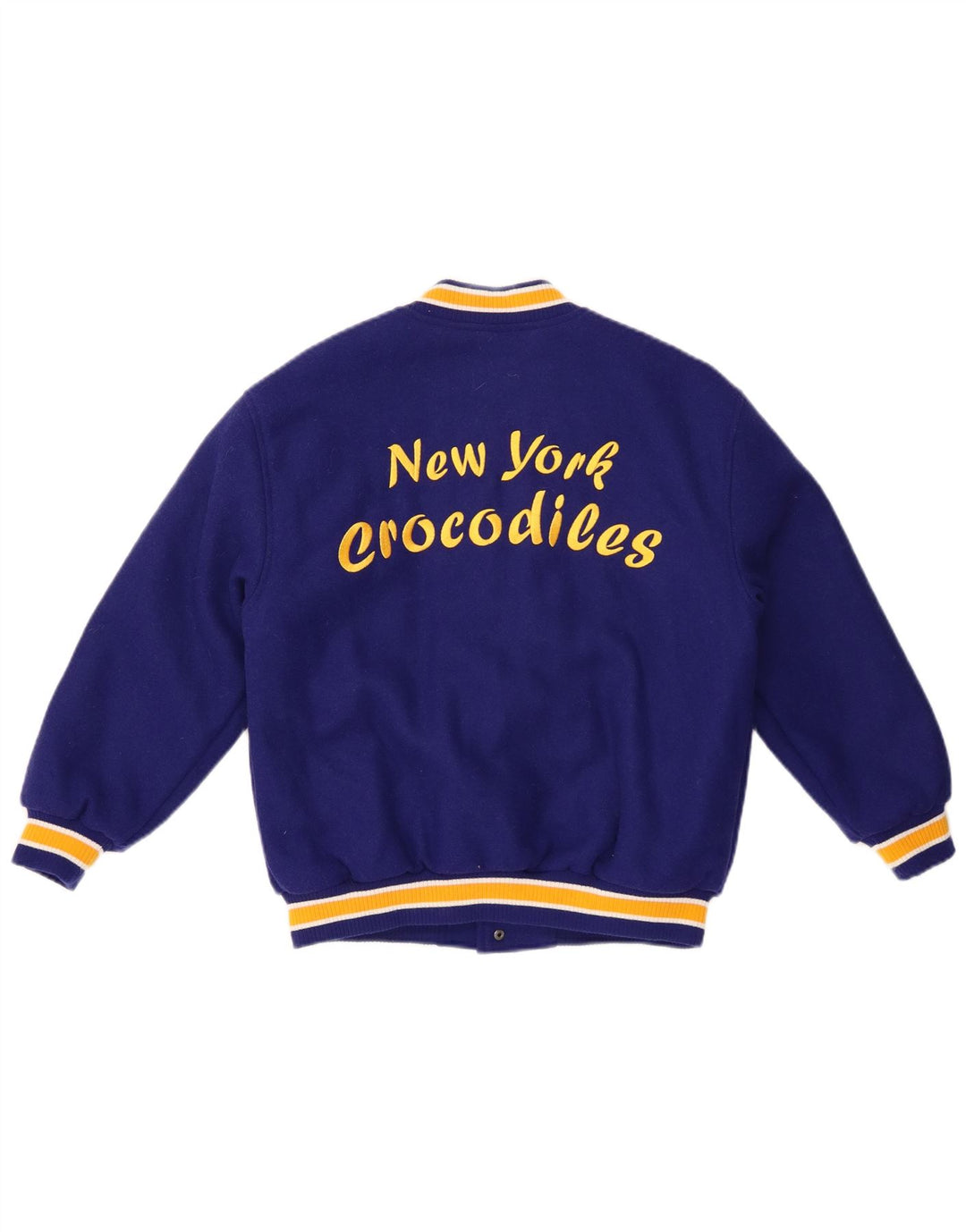 ZARA Girls New York Crocodiles Grafisk Varsity-jakke 9-10 år Marineblå