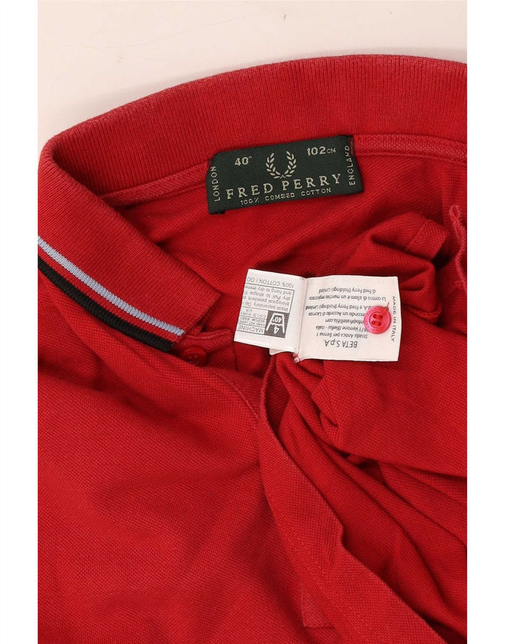Fred Perry Herre poloshirt Medium rød bomuld