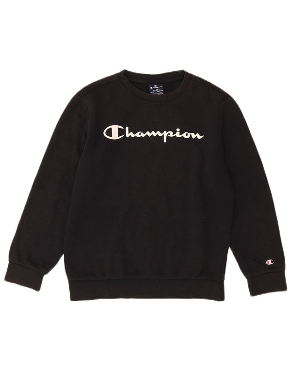 Champion Boys Grafisk Sweatshirt Jumper 11-12 år Stor sort bomuld