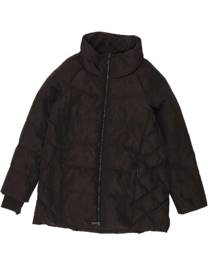 MARELLA Womens Hooded Padded Jacket UK 12 Medium  Black Polyester Vintage Marella and Second-Hand Marella from Messina Hembry 