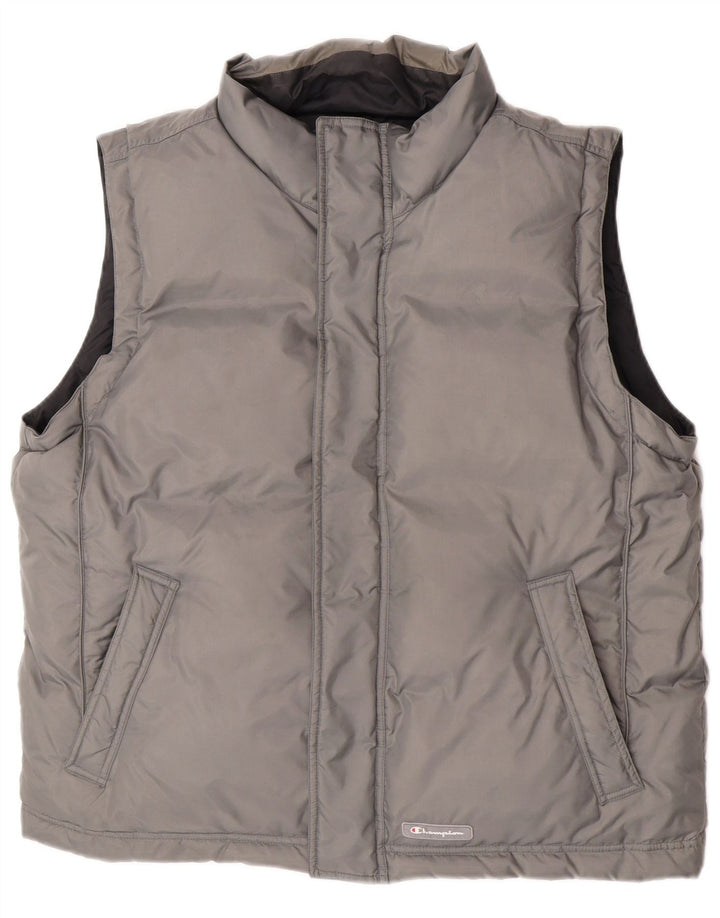 Champion Herre Vendbar Polstret Gilet UK 40 Stor Sort Polyamid