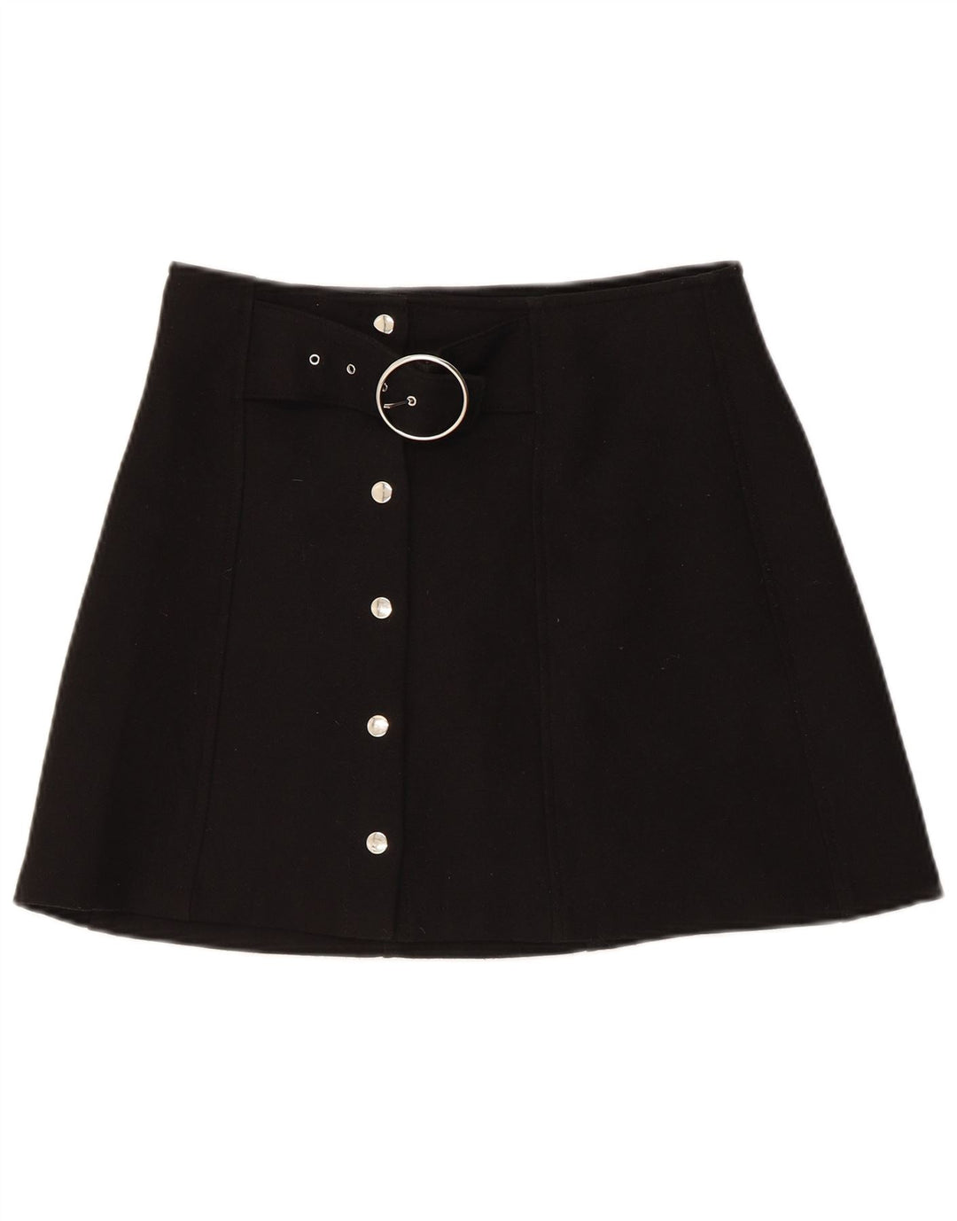 Zara Dame Mini Nederdel Small W26 Sort Polyester