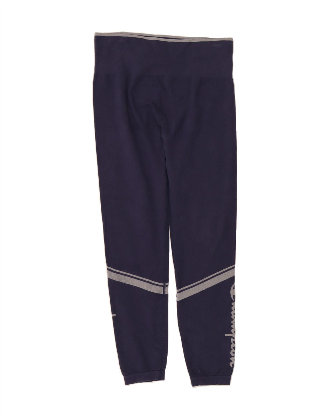 CHAMPION Womens Graphic Leggings UK 14 Large  Navy Blue Cotton Vintage Champion and Second-Hand Champion from Messina Hembry 