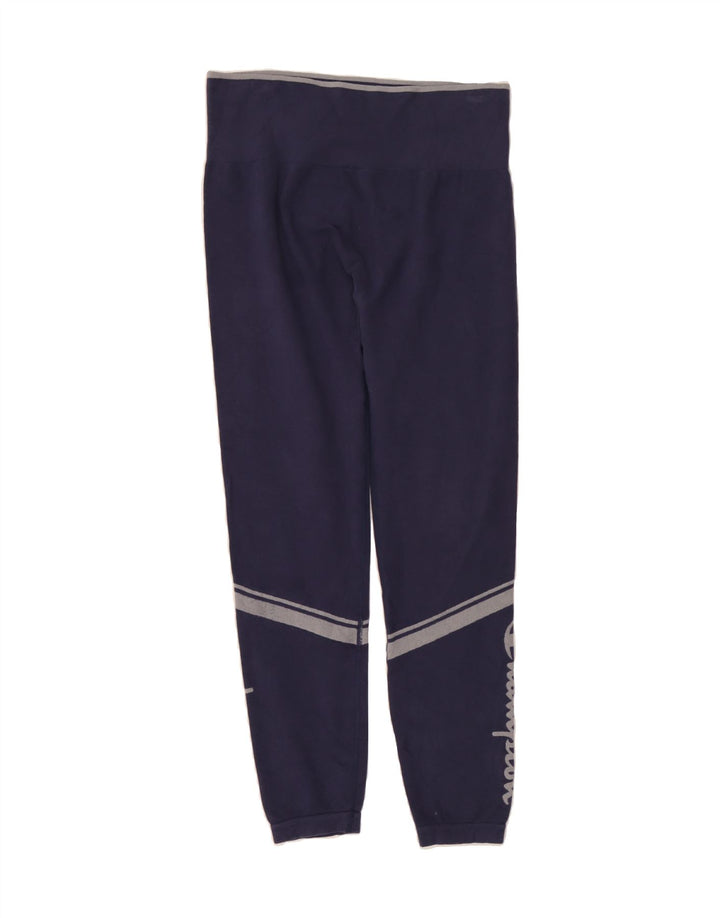 CHAMPION Womens Graphic Leggings UK 14 Large  Navy Blue Cotton Vintage Champion and Second-Hand Champion from Messina Hembry 