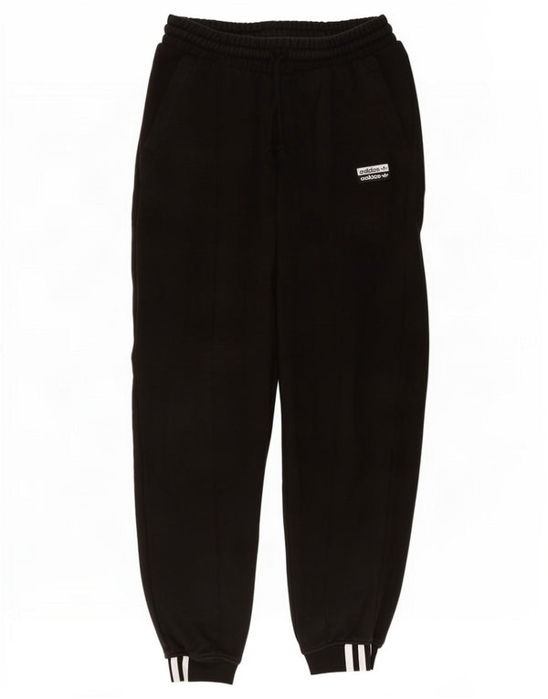 Adidas Dame Loose Fit Træningsdragt Bukser Joggers UK 6 XS W24 L28 Sort