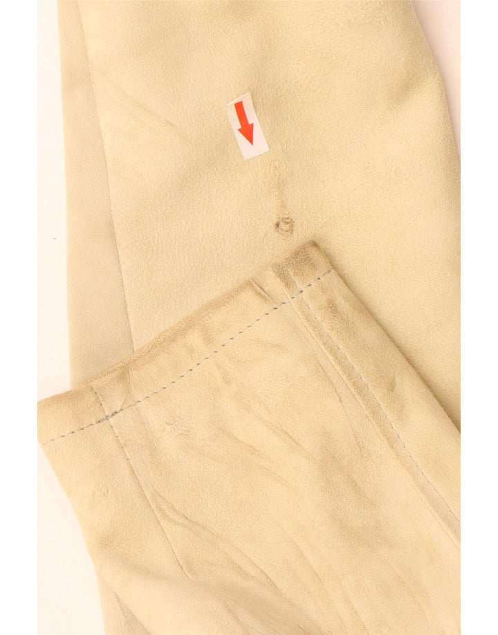 Vintage dame ruskindsjakke UK 12 Medium Beige Læder