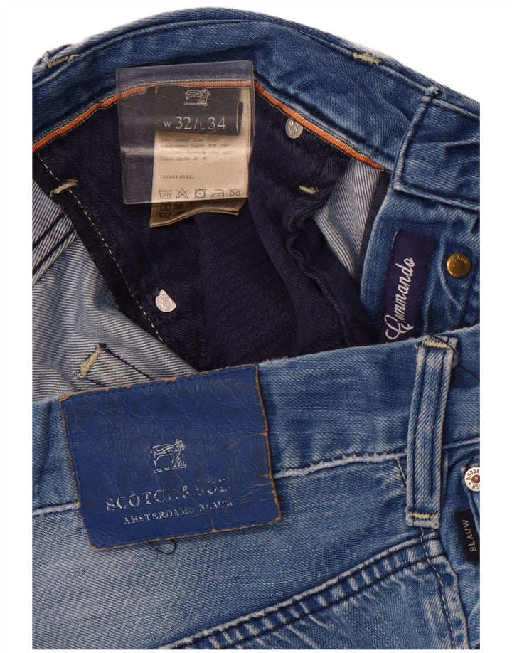 SCOTCH & SODA Slim Jeans til mænd W32 L34 Blå bomuld
