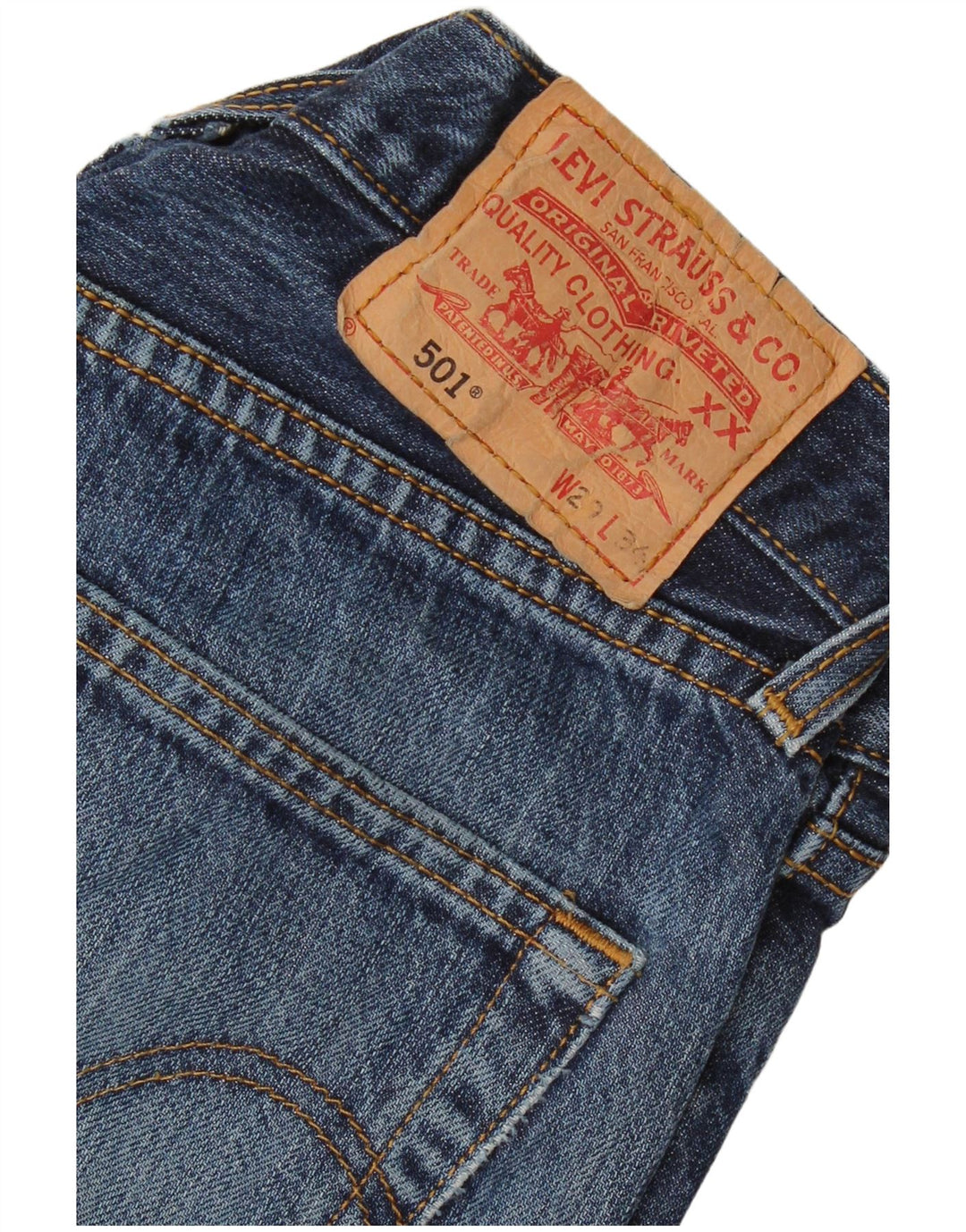 LEVI'S Mens 501 Straight Jeans W29 L28 Blue