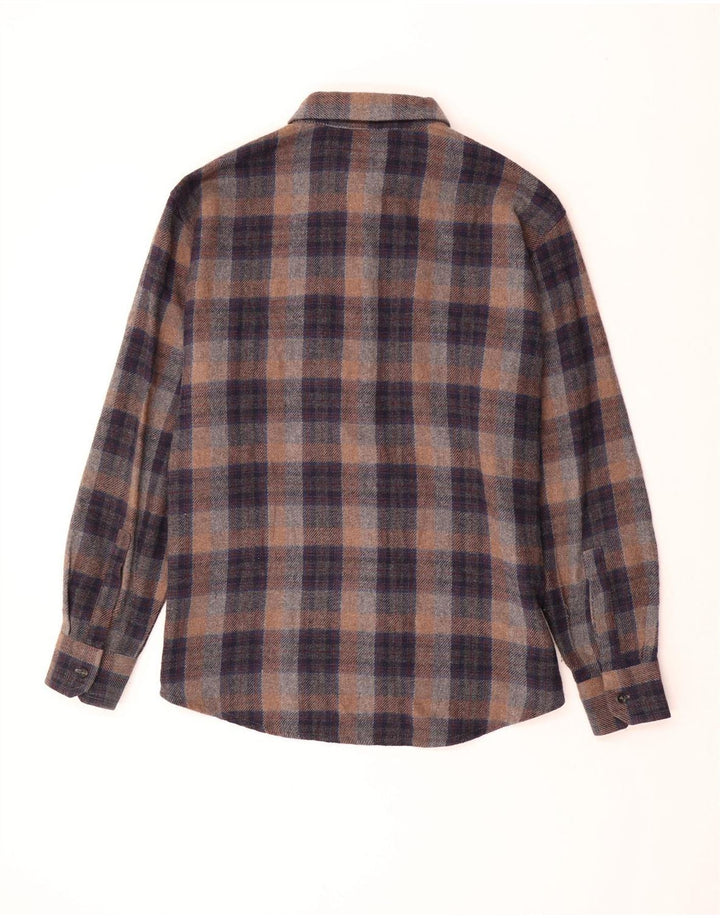 SEA BARRIER Herre Overshirt Shirt XL Grå ternet akryl