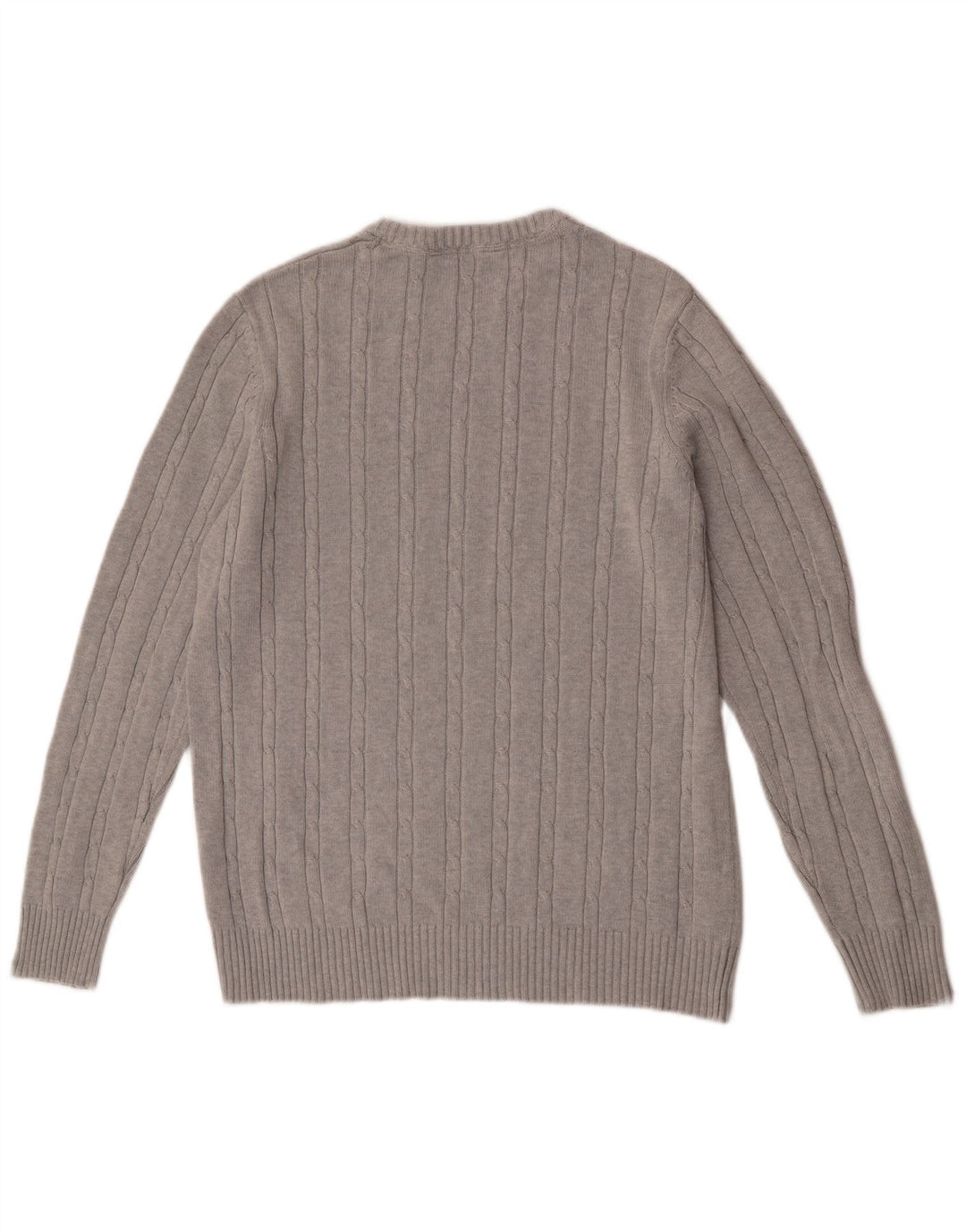 Crew Clothing Herre Crew Neck Jumper Sweater Stor Grå Bomuld