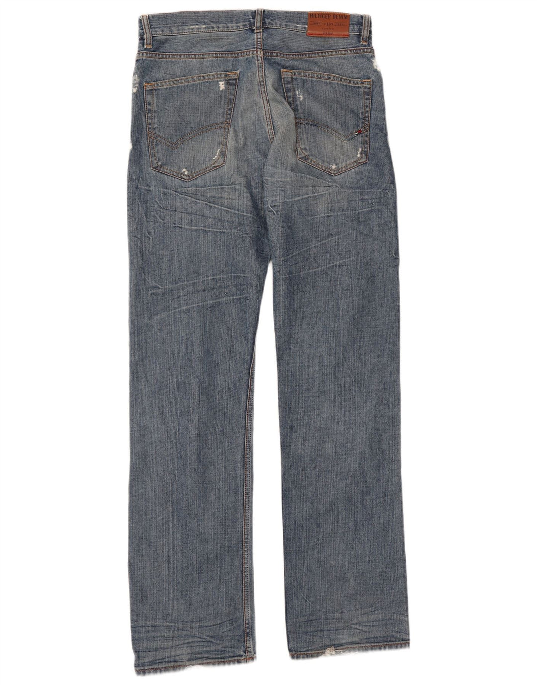 Tommy Hilfiger Herre Distressed Straight Straight Jeans W32 L35 Blå