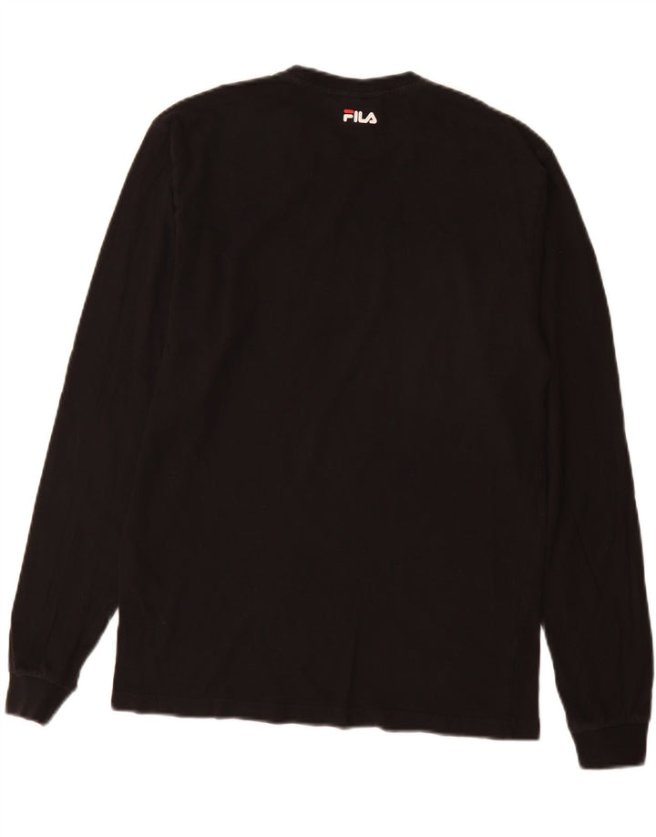 Fila Herre Grafisk Top Langærmet XS Sort Bomuld