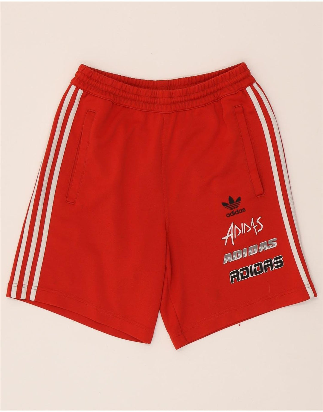 ADIDAS grafiske sportsshorts til mænd Lille rød polyester