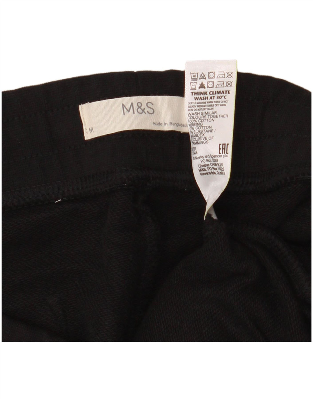 Marks & Spencer Herre træningsdragt Bukser Joggers Medium Sort Bomuld