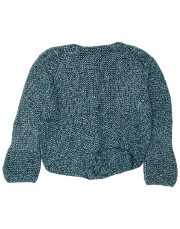 Vintage Dame Boat Neck Jumper Sweater UK 16 Large Blue