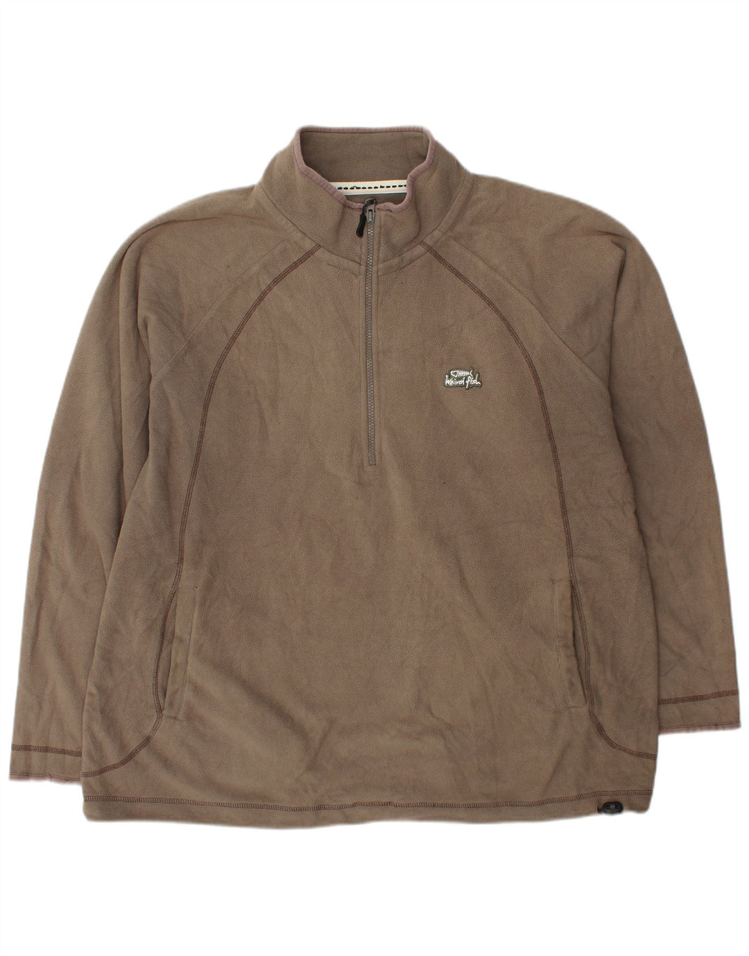 WEIRD FISH Fleecetrøje til mænd med lynlåshals XL Grå