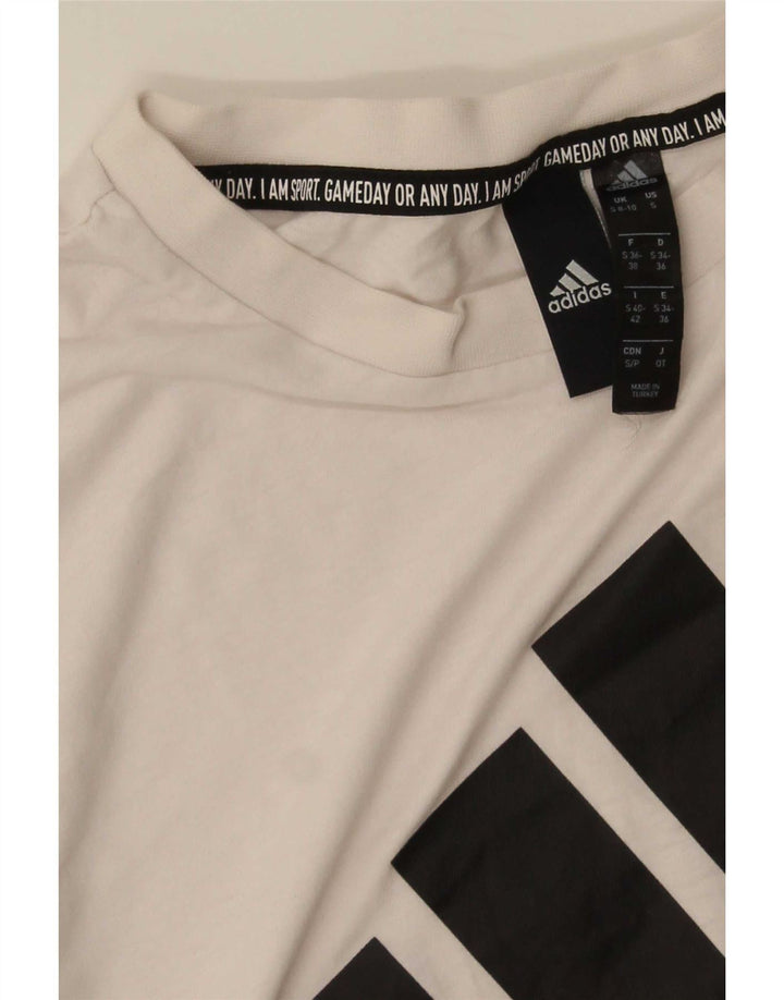 Adidas Dame Grafisk Vest Top UK 8/10 Small White