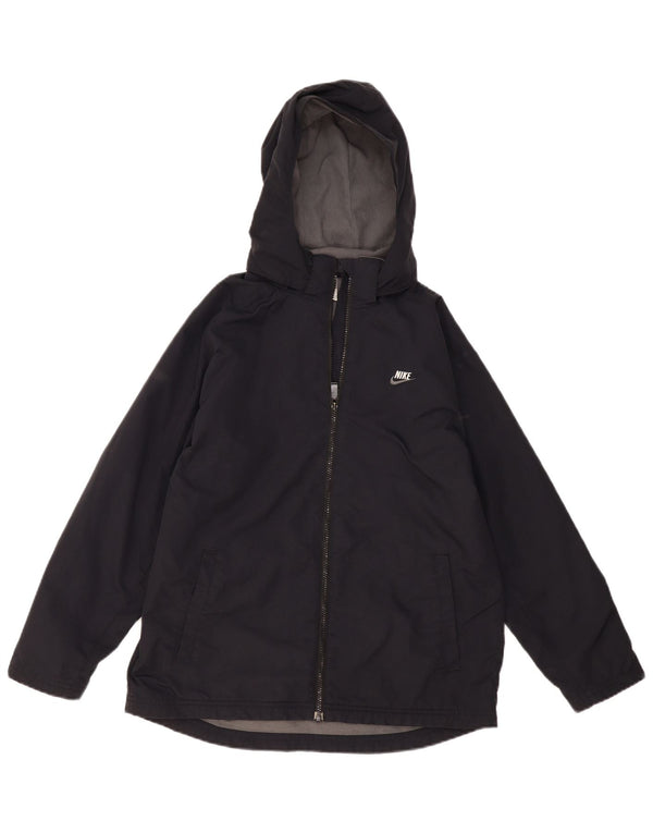 Nike drenge hættejakke vindjakke 12-13 år Stor sort nylon