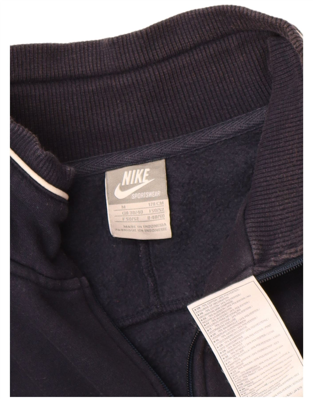 Nike Træningsdragt til mænd Topjakke UK 38/40 Medium Navyblå Bomuld