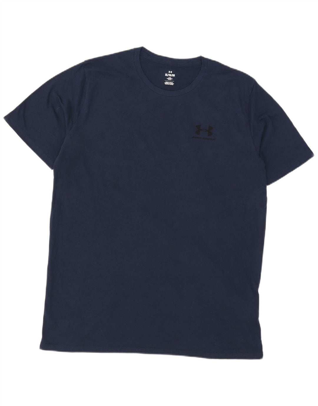 Under Armour Herre T-Shirt Top XL Marineblå Bomuld