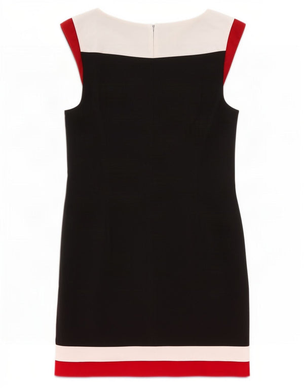Oasis Kvinders Ærmeløs Skede Kjole UK 14 Medium Sort Colourblock