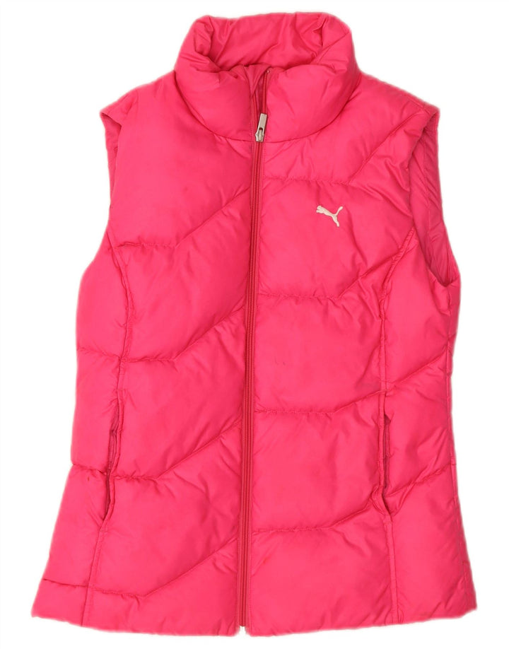 Puma Dame Polstret Gilet UK 10 Small Pink Nylon