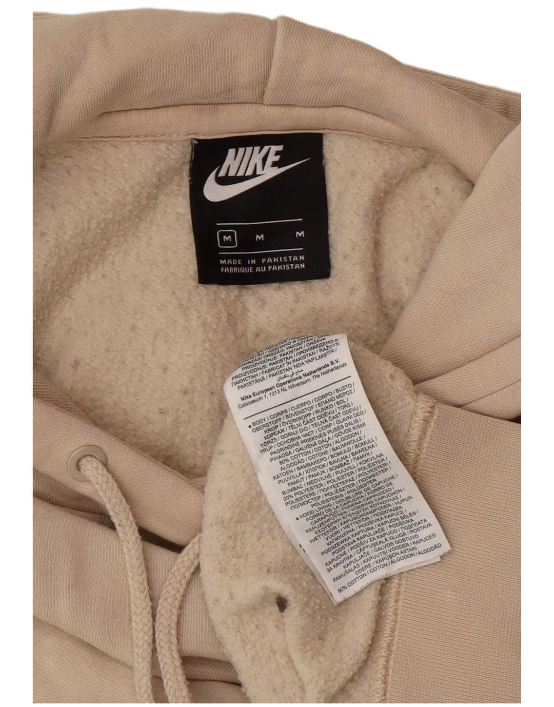 Nike oversized hættetrøje til kvinder DK 14 Medium Beige Bomuld