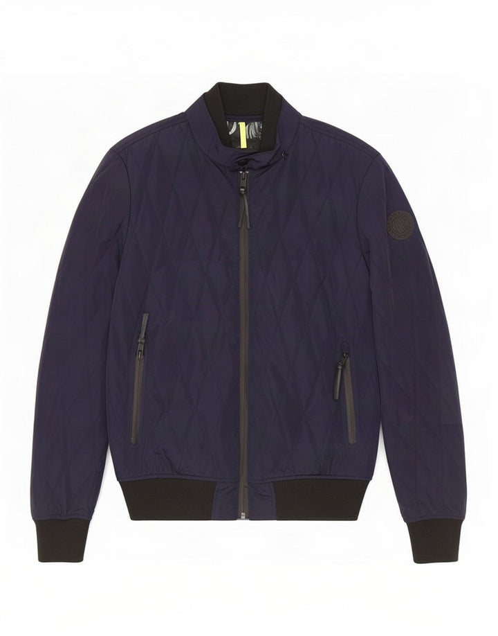 Replay Herre quiltet jakke UK 38 Medium Navy Blue Polyester
