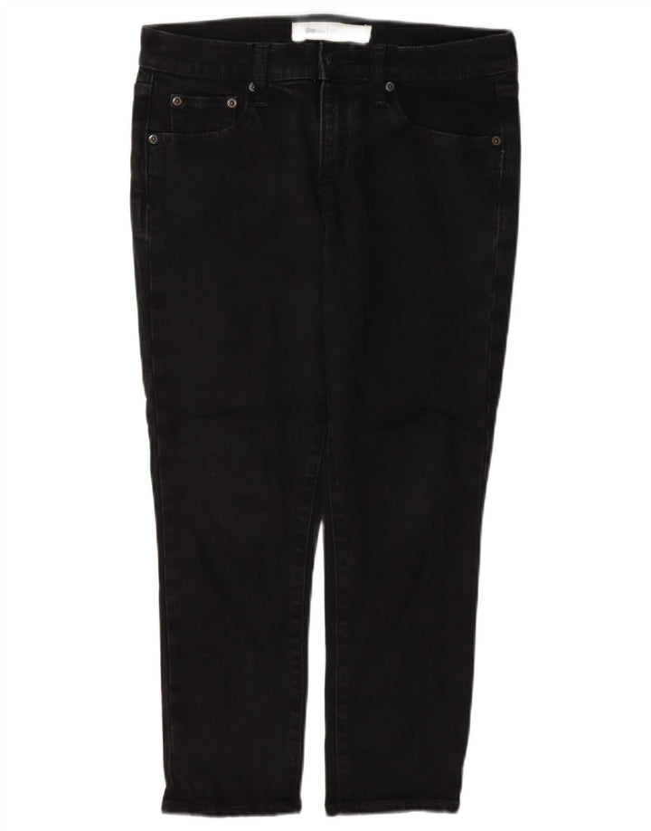 Gap Womens Girlfriend Cropped Jeans W27 L23 Sort Bomuld