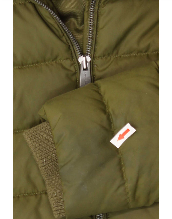 Tommy Hilfiger Dame Hættejakke UK 10 Small Khaki Polyester
