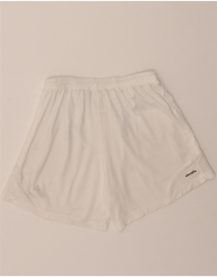 ADIDAS Womens Climalite Sport Shorts UK 8/10 Small White Polyester Vintage Adidas and Second-Hand Adidas from Messina Hembry 
