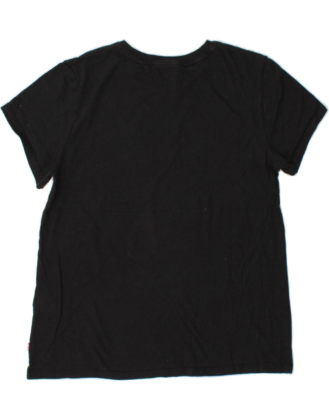 LEVI'S Womens Graphic T-Shirt Top UK 14 Large Black Cotton Vintage Levi's and Second-Hand Levi's from Messina Hembry 