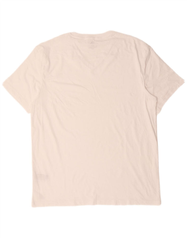 Adidas Herre T-Shirt Top 2XL Hvid Bomuld