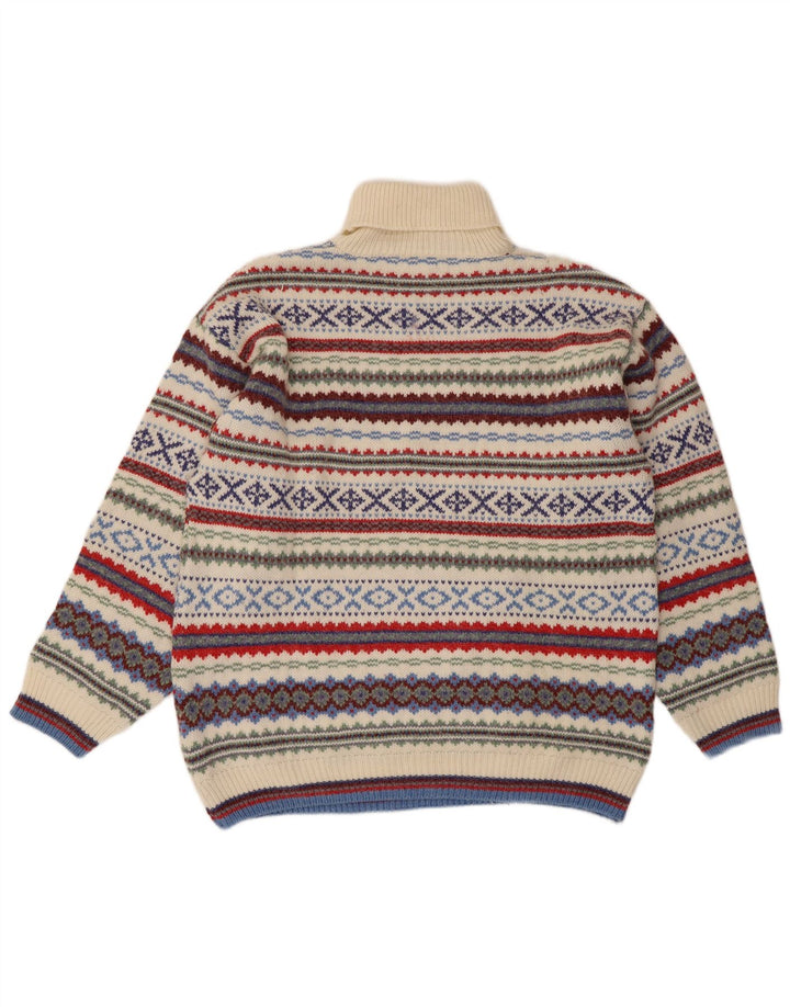 Ferro Herre Roll Neck Jumper Sweater XL Flerfarvet Fair Isle Wool