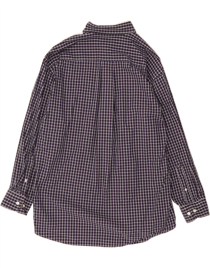 NAUTICA Mens Classic Fit Shirt Size 17 XL Purple Check Vintage Nautica and Second-Hand Nautica from Messina Hembry 
