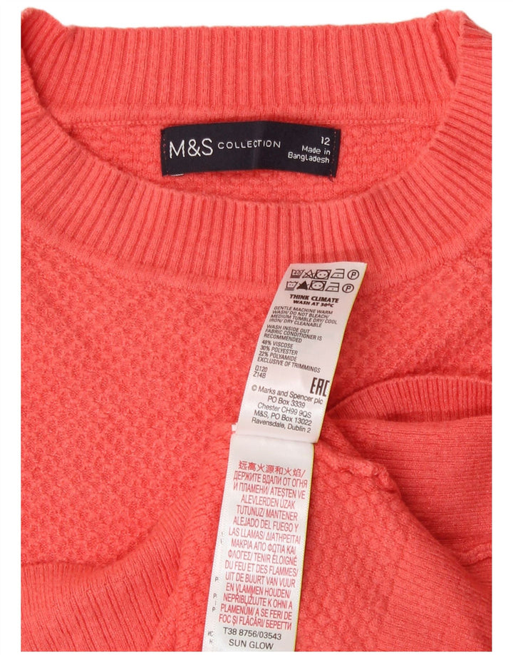 Marks & Spencer Dame sweater med rund hals DK 12 Medium Orange