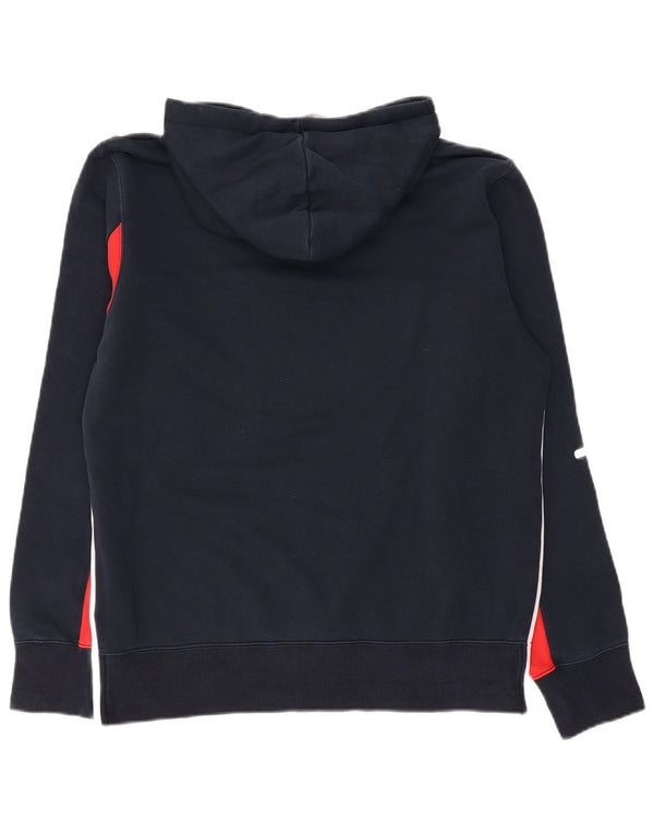 Tommy Hilfiger Herre grafisk hættetrøje Jumper Medium Navy Blue Colourblock