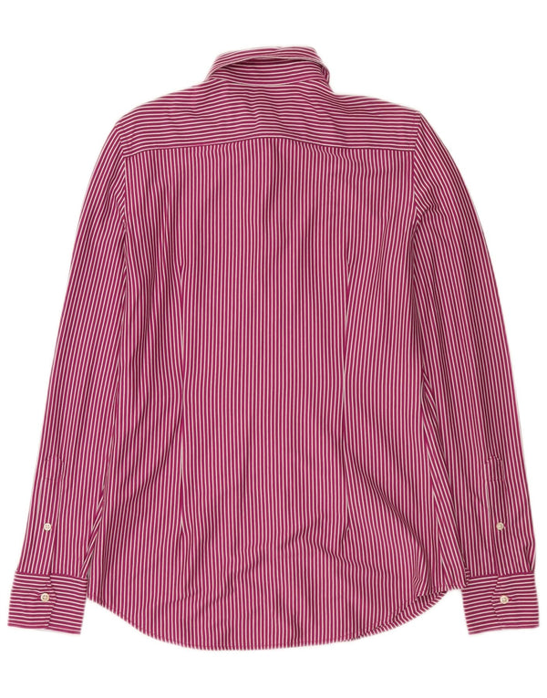 Polo Ralph Lauren Mens Dress Fit Shirt Medium Pink Striped Cotton