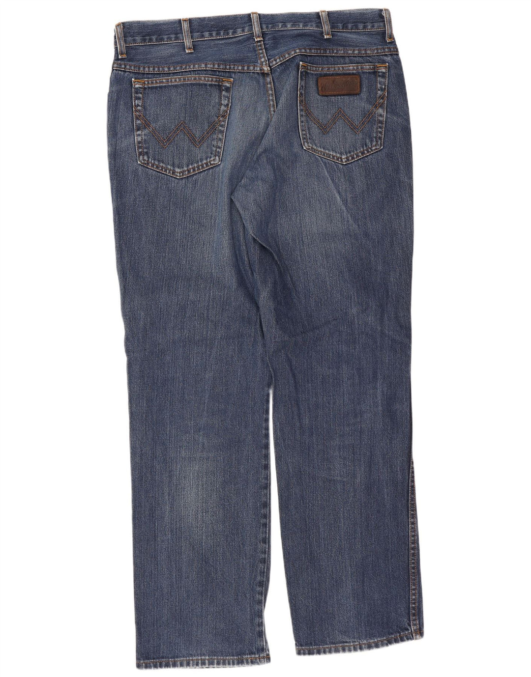 Wrangler Herre Texas Straight Jeans W38 L32 Blå Bomuld