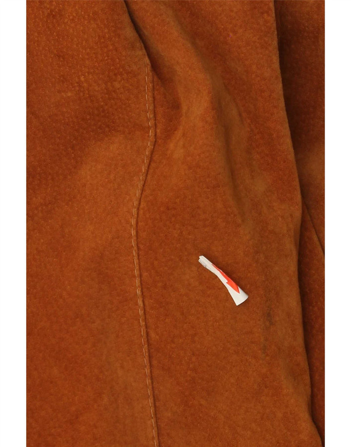 Vintage dame ruskindsjakke IT 48 XL beige læder