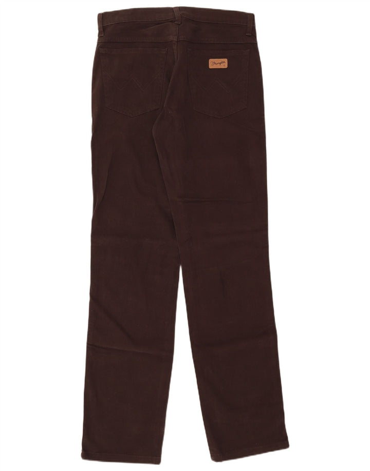 Wrangler Herre Texas Stretch Straight Jeans W32 L34 Brun Bomuld